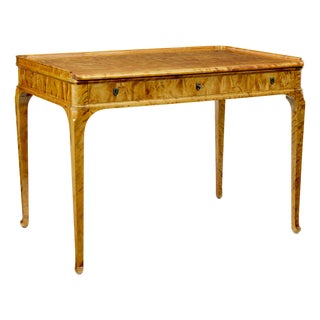 Antique Swedish Birch Writing Desk, 1910 For Sale