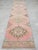 1960s 1960s Traditional Turkish Runner Hand Knotted Distressed Low Pile Pink Hallway Rug Kitchen Decor For Sale - Image 5 of 12