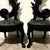 Baroque 1990s Italian Baroque Chair Set – High Back Black For Sale - Image 3 of 6