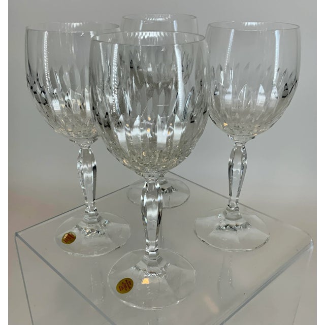 Traditional Set of 4 Vintage Echt Bleikristall Germany Cristal Wine Glasses For Sale - Image 3 of 8