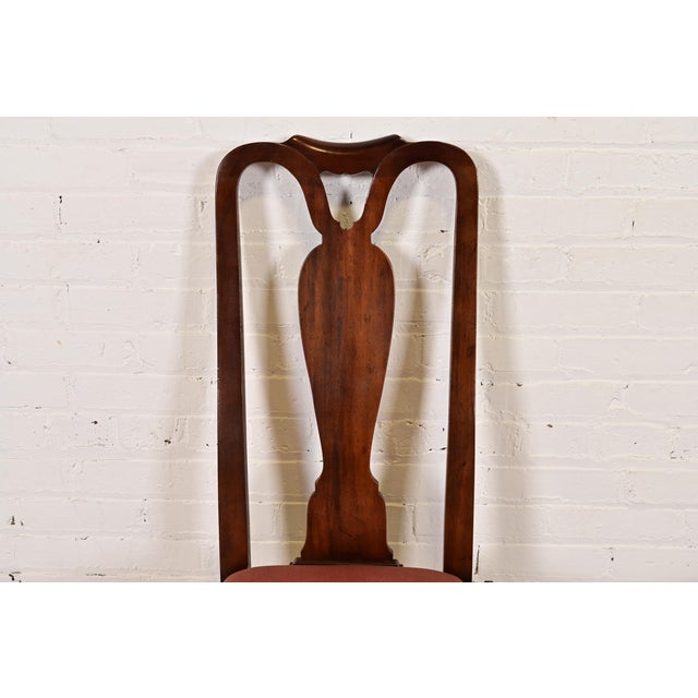 Henredon Queen Anne Solid Mahogany Dining Chairs, Set of Five For Sale In South Bend - Image 6 of 12