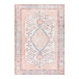 Amelie Machine Woven Rug Light Grey 5x7 For Sale