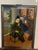 An exceptional, museum-quality Chinese reverse glass painting (buxiang) depicting an elegant court beauty (meiren). This...