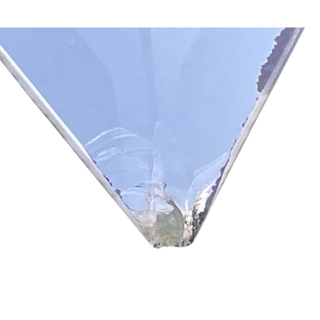 Vintage Beveled Diamond Mirror Flanked by 12 Rectangular Beveled Mirrors For Sale - Image 9 of 14