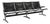 Mid Century Eames for Herman Miller Black Tandem Sling Seating 1990s For Sale
