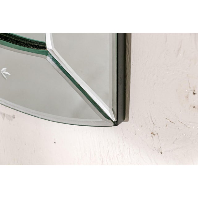 Vintage Venetian Style Etched Glass Rectangular Wall Mirror For Sale - Image 9 of 17