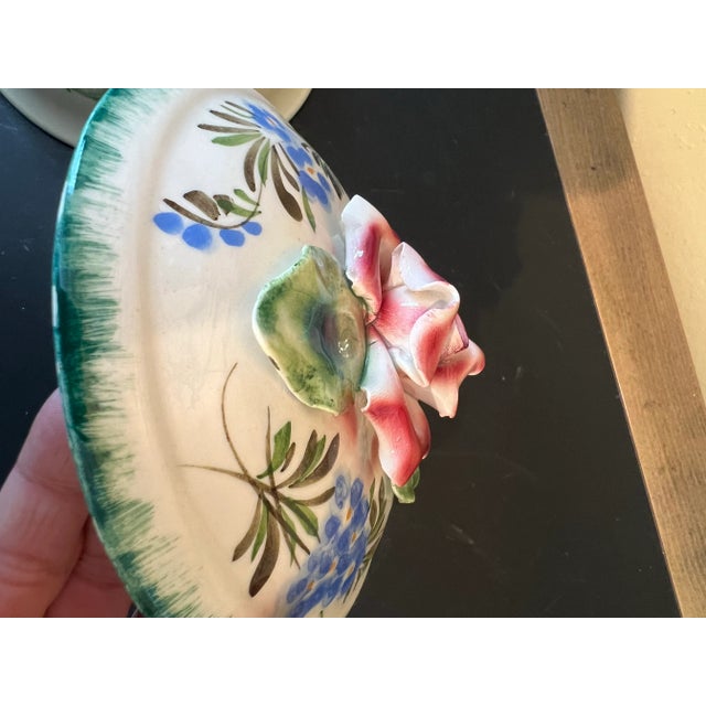 Ceramic 1990s Italian Renaissance Revival Faience Trinket Box For Sale - Image 7 of 12