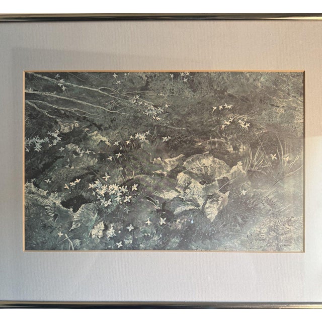 This is a framed reprint of Quaker Ladies, a 1956 work by Andrew Wyeth, one of the best-known American realist painters of...