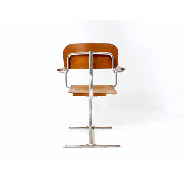 Wood Vintage Bauhaus Tubular Steel Chair For Sale - Image 7 of 18