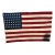 Large Antique 48-Star American Flag in Heavy Canvas, Sewn Stars & Stripes, Wwi–wwii Era 5.8 Ft X 8.6 Ft For Sale