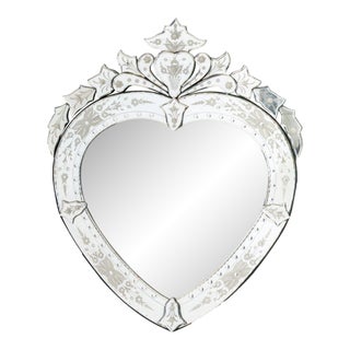 Venetian Heart Form Marginal Framed Mirror For Sale
