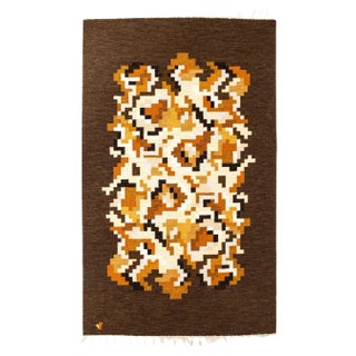 Korall Brun Rug by Erik Lundberg for Vävaregården, Sweden For Sale