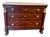 Late 19th Century Fine French Empire Flame Mahogany Commode with Bronze Carytids For Sale