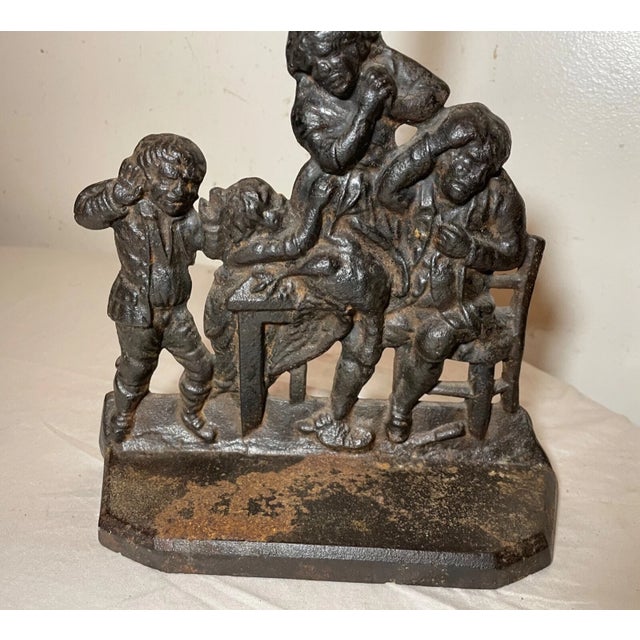 Large Rare Antique Dagreen 19th Century Cast Iron Goose Is Dead Figural Doorstop For Sale In New York - Image 6 of 12