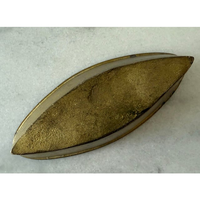 Brass Vintage Brass Boat Ashtray or Catchall in the Style of Carl Aubock For Sale - Image 8 of 8