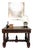 Antique French Henri II Style Writing Desk Barley Twist Carved Walnut 19th C For Sale