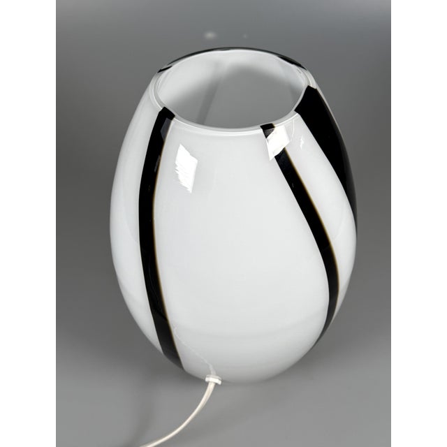 Glass Vintage Glass Table Lamp by Volux, Italy, 1980s For Sale - Image 7 of 16
