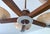 large Art Deco pendant light from the 1930s, fully rewired, featuring a wood structure with chrome trim, 5 spokes with...
