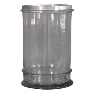 Large Antique Glass Vase, 1900 For Sale