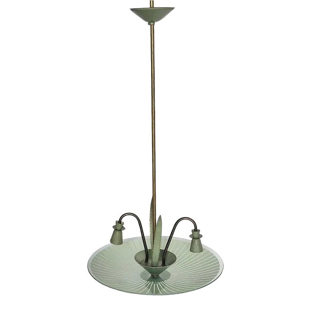 Striped Vintage Italian Pendant by Stilnovo, C. 1960's For Sale