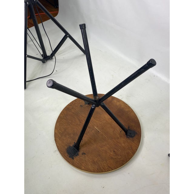 Mid-Century Faux Marble Top Side Table For Sale - Image 4 of 8