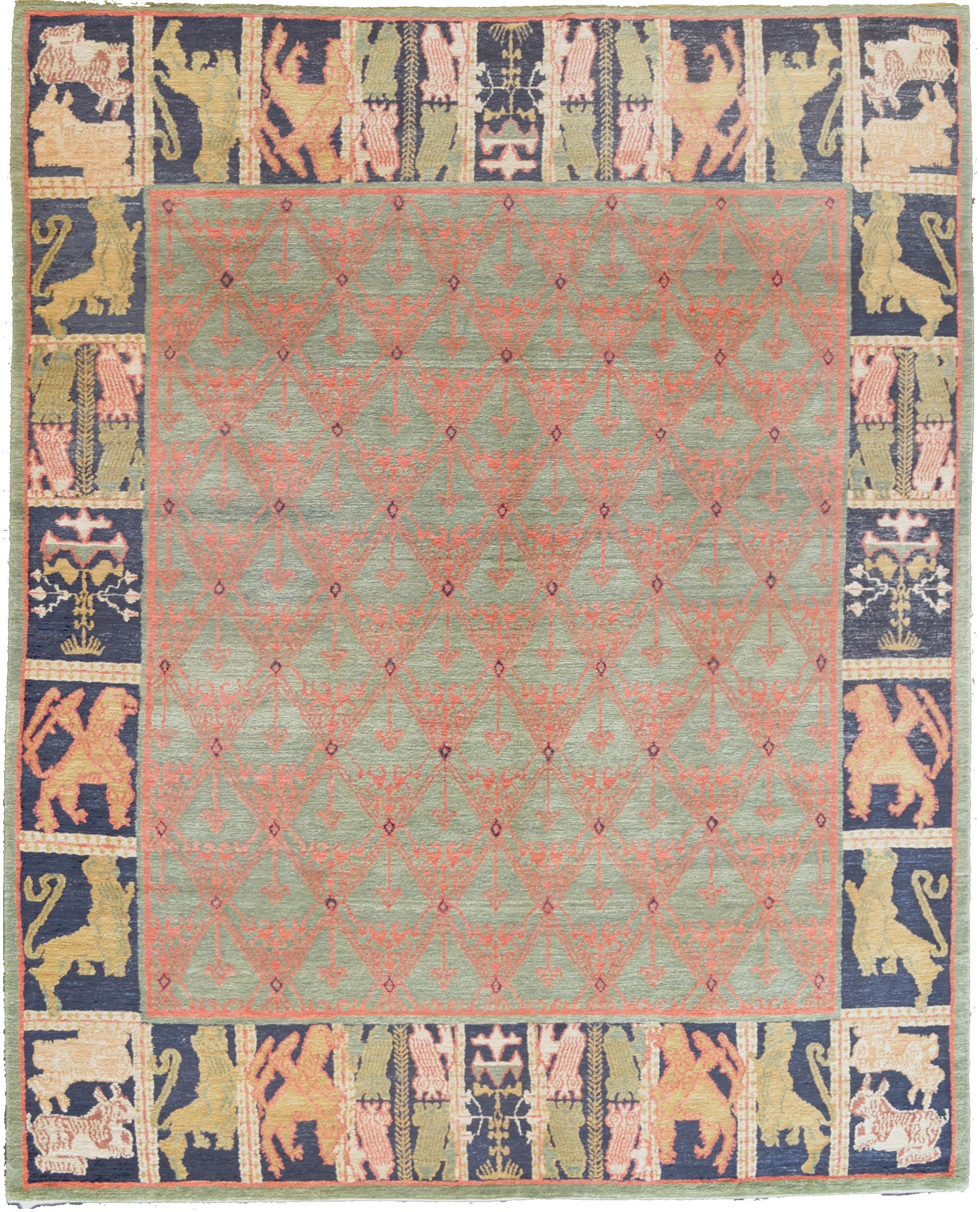 Mansour Original Handmade Modern Tibetan Rug  Chairish