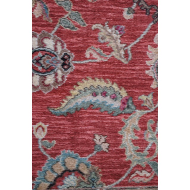 Karastan Ashara 100% Wool Red Agra Acanthus Palmette 549 Area Rug Carpet 6' X 9' For Sale - Image 10 of 14