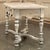 Ecru Dutch Stripped Sycamore Writing Table With 2 Drawers and Turned Legs For Sale - Image 8 of 18