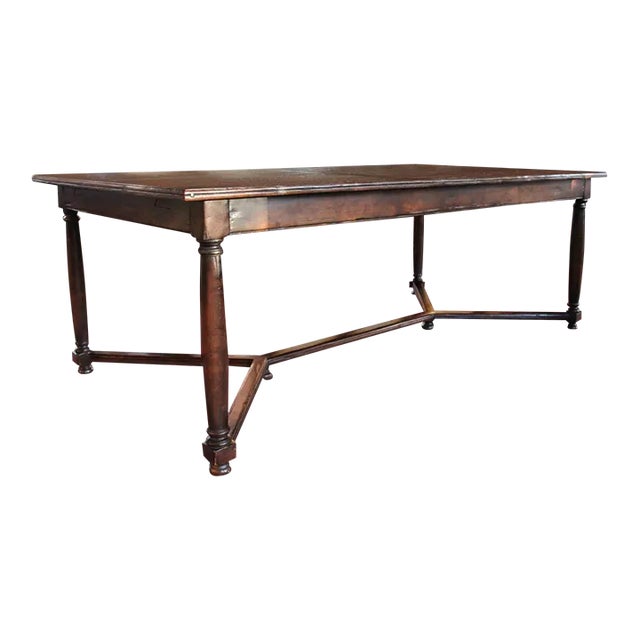 Country English White Oak Refectory Extension Table For Sale