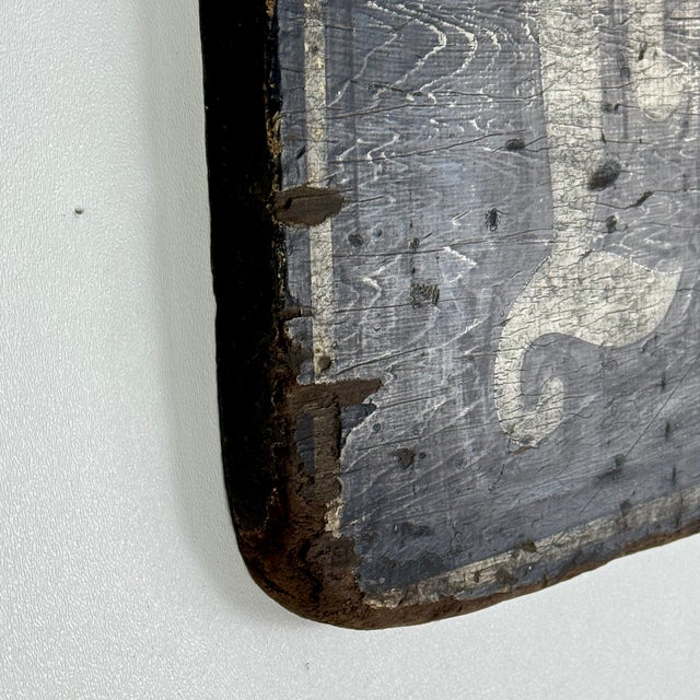 Vintage Double Sided "Lane No. 1" Railway / Station / Racing Wooden Sign For Sale - Image 11 of 12