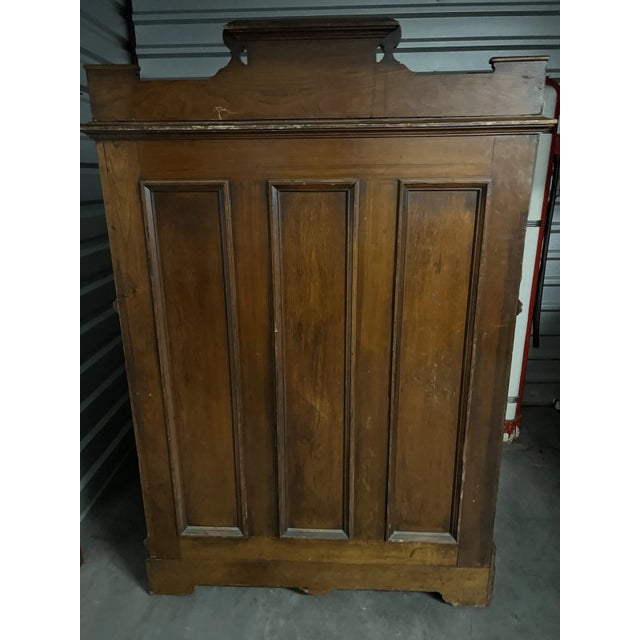 19th Century Antique Wooton Patent Secretary Desk in Burl Walnut For Sale - Image 9 of 18