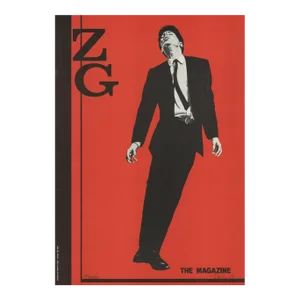 1981 Robert Longo 'ZG Magazine, Jack Goldstein' Contemporary Black & White, Red Offset Lithograph