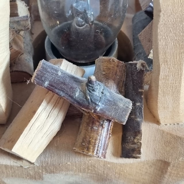 Wood 1980s Niklas 2 Snidare Hand-Carved Folk Art Wood Lamp For Sale - Image 7 of 7