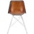 Spritely Home Accent Furniture Inland Light Leather Side Chair, Medium Brown For Sale - Image 4 of 8