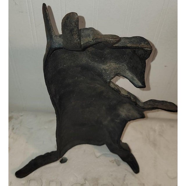19th Century Cast Iron Scottie Dog Door Stop For Sale - Image 4 of 5