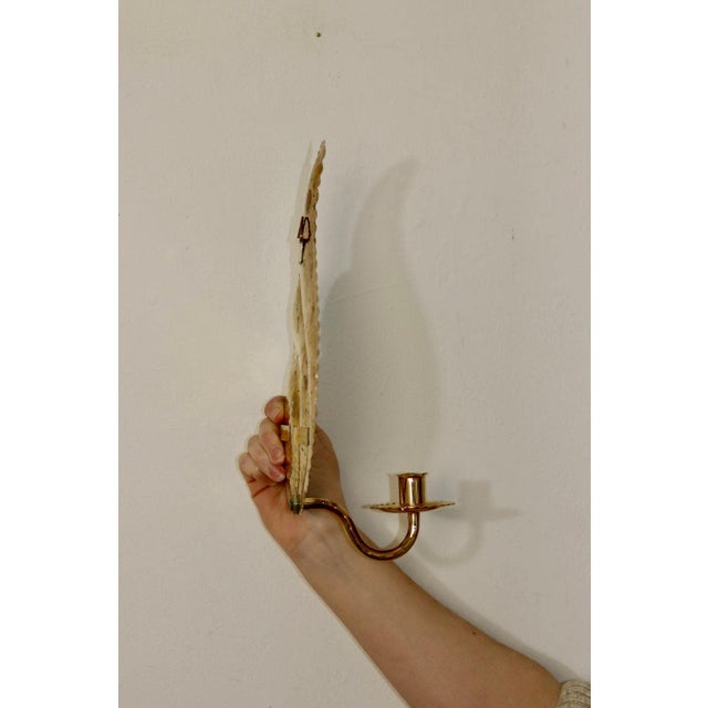 Mid-Century Modern Swedish Brass Sconces by L. Andersson Fågelmara, Set of 2 For Sale - Image 4 of 11