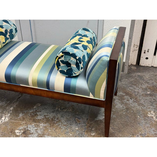 Bespoke Coastal Stripe Bench For Sale - Image 9 of 12