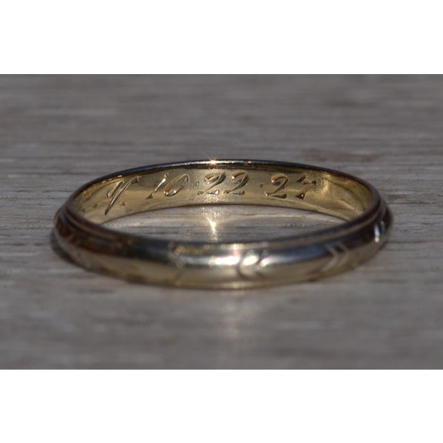 The Eberts: Ladies Antique 14K Signed Keepsake Eternity Band For Sale - Image 4 of 8
