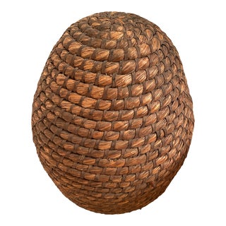 Late 19th Century Skep Beehive Basket With Spleets For Sale