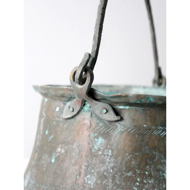 Antique Copper Cauldron Pot For Sale - Image 11 of 13