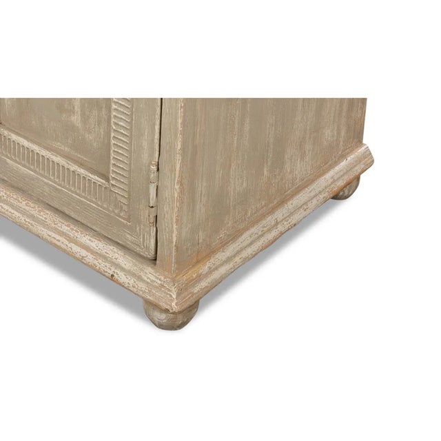 Wood Coastal Beach Four Door Buffet For Sale - Image 7 of 8