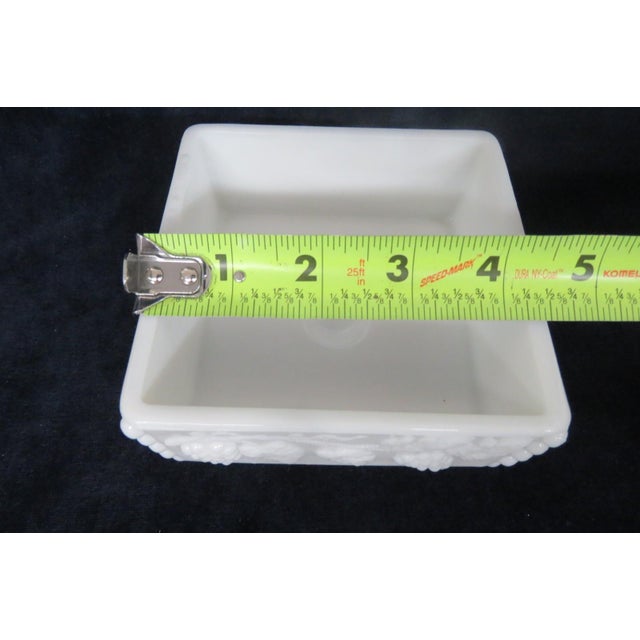 Early 20th Century Early 20th Century Westmoreland White Milk Glass Beaded Grape Footed Candy Dish With Lid For Sale - Image 5 of 14