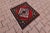Mid-Century Modern 1950s Turkish Hand Knotted Floral Desing Red Doormat Rug For Sale - Image 3 of 12