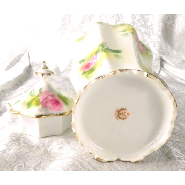 Late 18th Century Reinhold Schlegelmilch Rs Prussia Chocolate Pot With Six Cups For Sale - Image 9 of 15