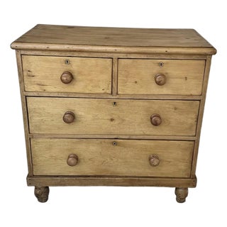 19th Century English Pine Chest For Sale