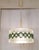 1970s Vintage Ceiling Lamp with Round Clear Plastic Shade and Green Fabric Trim from ME, 1970s For Sale - Image 5 of 8