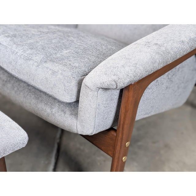 Mid Century 'Profil' Lounge Chair and Ottoman by Folke Ohlsson for Dux, C1960s For Sale - Image 9 of 11