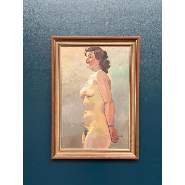 Gustaf Gunnar Johansson, Nude Study., 1945, Oil on Panel, Framed For Sale - Image 7 of 11