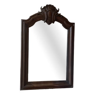 Antique French Oakwood Mirror, 1800s For Sale