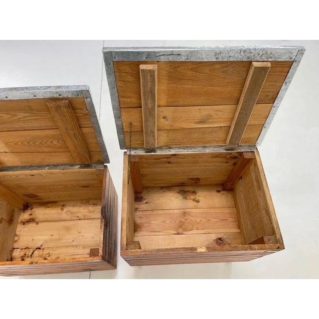 Vintage Industrial Nightstands, 1950s, Set of 2 For Sale - Image 4 of 13